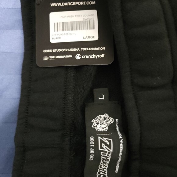 Darc Sport x Dragon Balls Z Sweat Pants, Black, Large - Picture 2 of 6